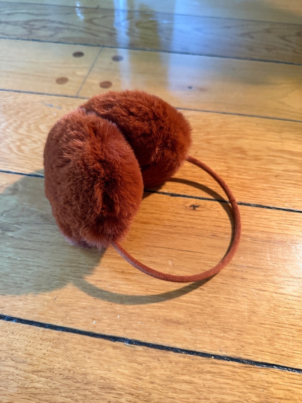 Women’s Faux Fur Ear Muffs - Rust Brown